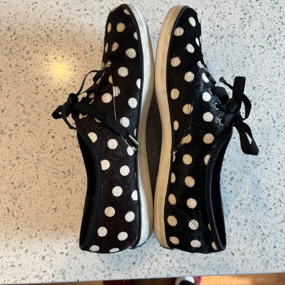 KEDS Pointer Spur Polka dot Printed Calf Hair Sneakers Women's size 8.5 - Picture 5 of 9